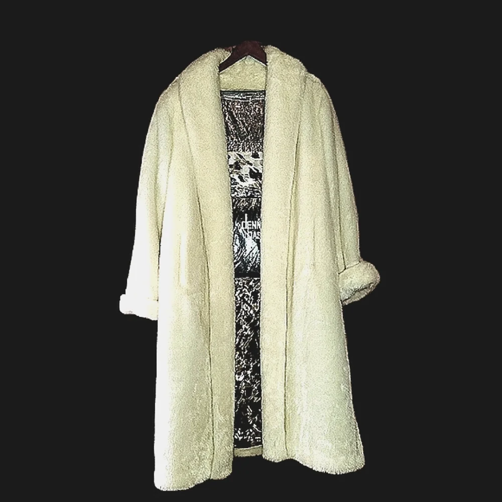 BNWT Rare DENNIS BASSO White Fur Leopard Silky Lining Pea Coat Belt - Picture 5 of 5